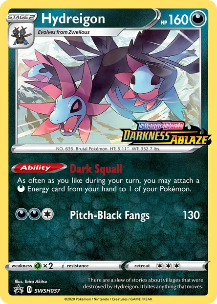 Hydreigon, Pokémon card SWSH 037 — SWSH Black Star Promos set