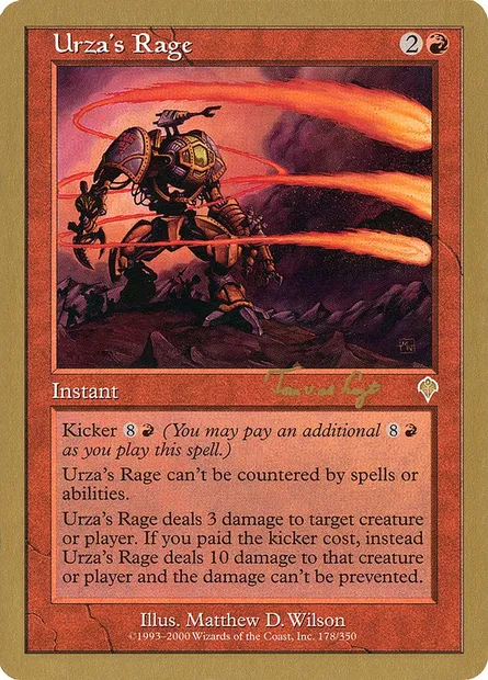 Urza's Rage, Magic card WC01 tvdl178 — World Championship Decks 2001 set