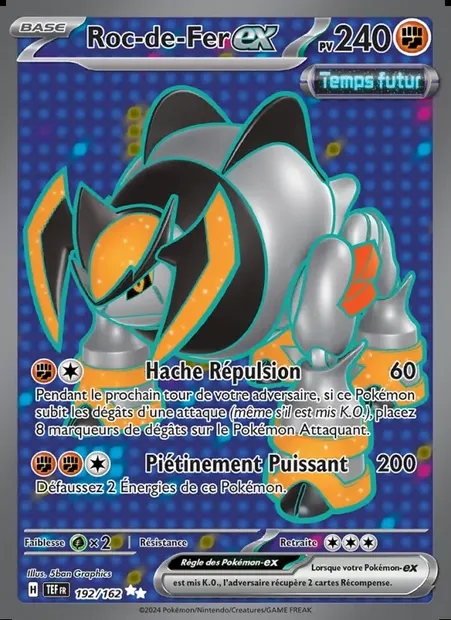 Roc-de-Fer-ex, carte Pokémon TEF 192 — extension Forces Temporelles