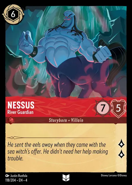 Nessus - River Guardian, Disney Lorcana card CH4-118 — Ursula's Return set