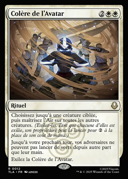 Colère de l'Avatar, carte Magic TLA 12 — extension Avatar: The Last Airbender