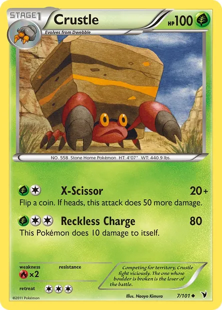 Crustle, Pokémon card NVI 7 — Noble Victories set