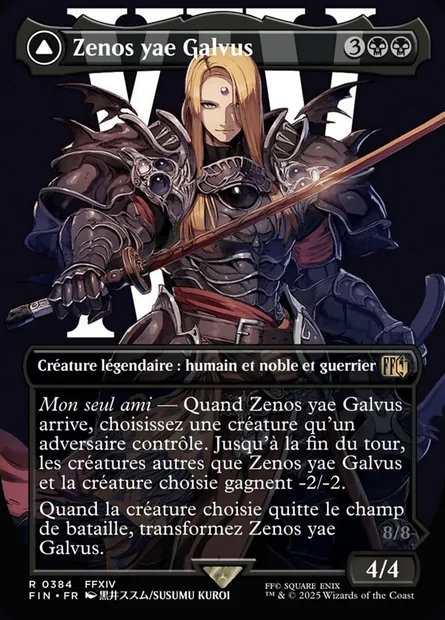 Zenos yae Galvus // Shinryu, rival transcendant, carte Magic FIN 384 — extension Final Fantasy