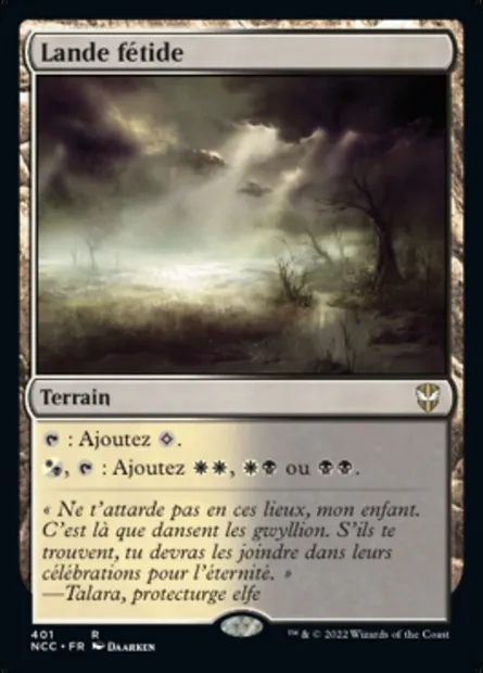 Lande fétide, carte Magic NCC 401 — extension New Capenna Commander