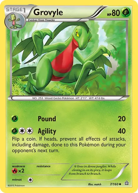 Grovyle, Pokémon card PRC 7 — Primal Clash set