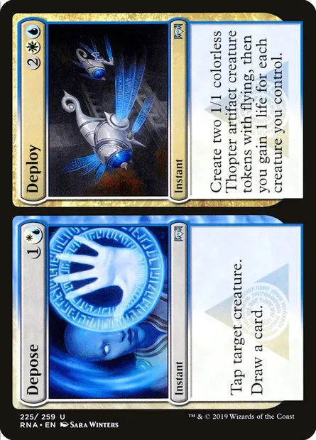 Depose // Deploy, Magic card RNA 225 — Ravnica Allegiance set