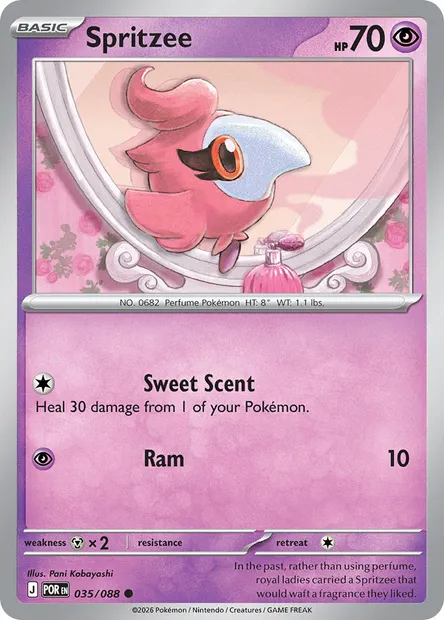 Spritzee, Pokémon card POR 035 — Perfect Order set