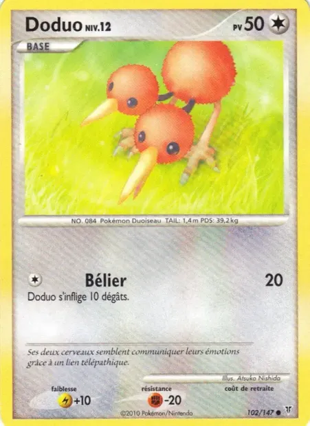 Doduo, carte Pokémon SV 102 — extension Vainqueurs Suprêmes