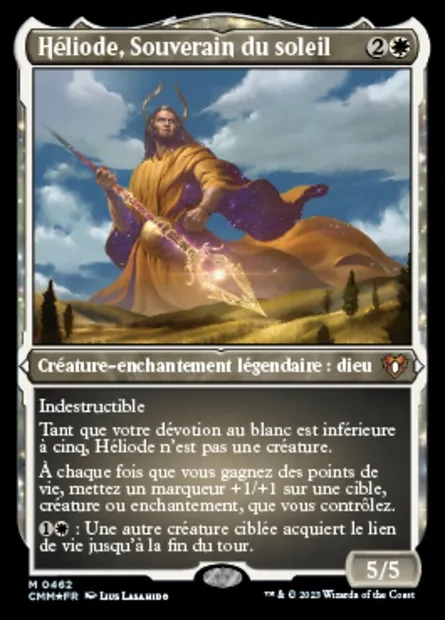 Héliode, Souverain du soleil, carte Magic CMM 462 — extension Commander Masters