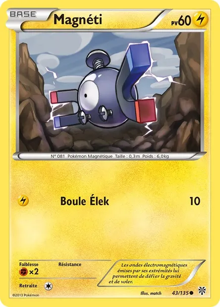 Magnéti, carte Pokémon PLS 43 — extension Tempète Plasma