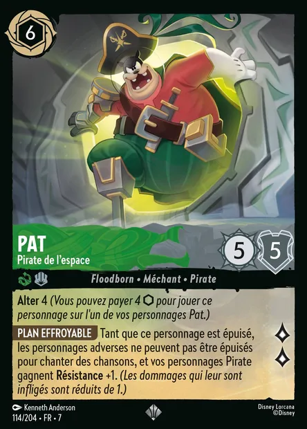 Pat - Pirate de l'espace, carte Disney Lorcana CH7-114 — extension L'île d'Archazia