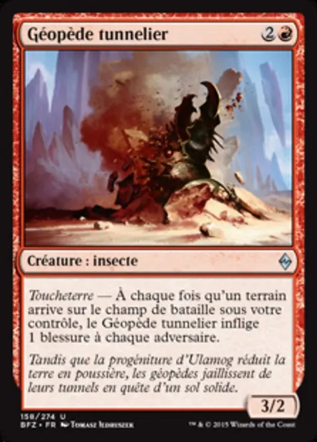 Géopède tunnelier, carte Magic BFZ 158 — extension La bataille de Zendikar