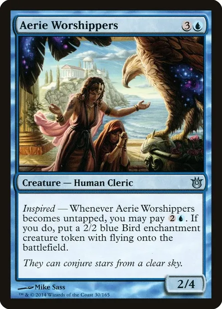 Aerie Worshippers, Magic card BNG 30 — Born of the Gods set