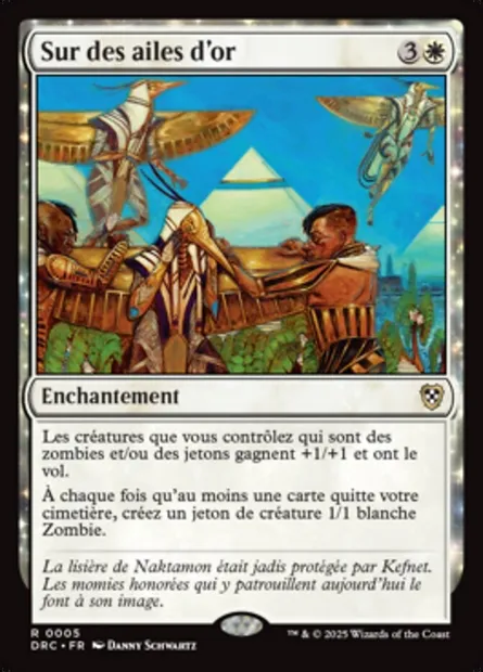 Sur des ailes d'or, carte Magic DRC 5 — extension Aetherdrift Commander