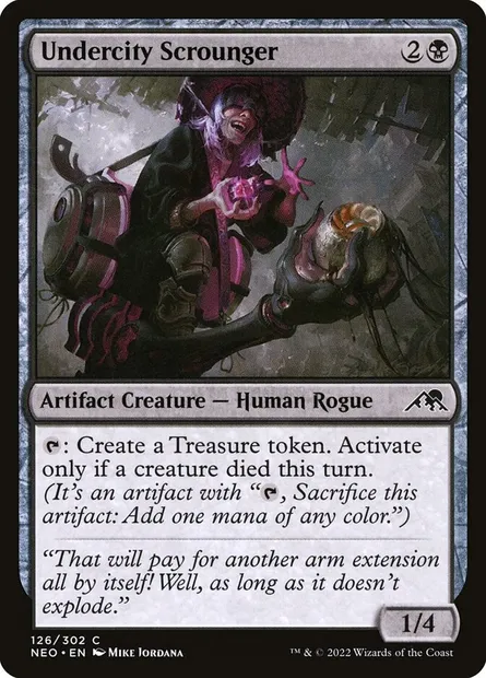 Undercity Scrounger, Magic card NEO 126 — Kamigawa: Neon Dynasty set