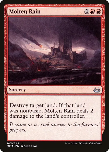 Molten Rain, Magic card MM3 103 — Modern Masters 2017 set
