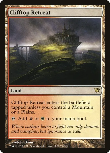 Clifftop Retreat, Magic card ISD 238 — Innistrad set