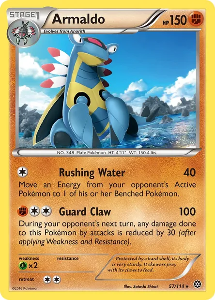 Armaldo, Pokémon card STS 57 — Steam Siege set