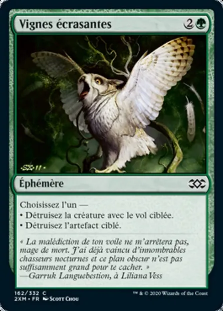 Vignes écrasantes, carte Magic 2XM 162 — extension Double Masters