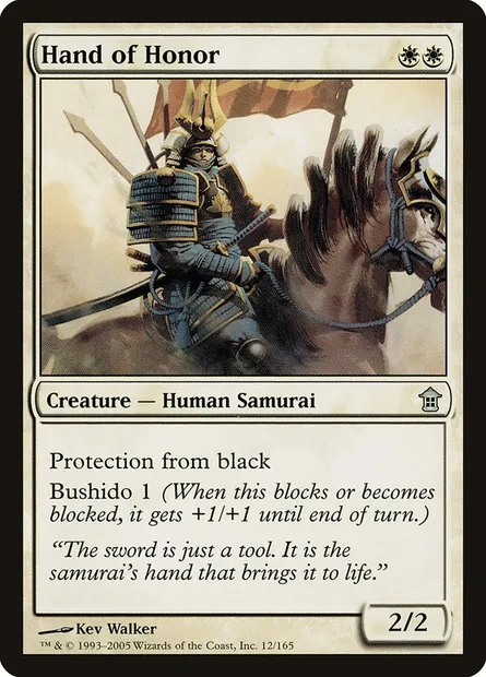 Main d'honneur, carte Magic SOK 12 — extension Libérateurs de Kamigawa