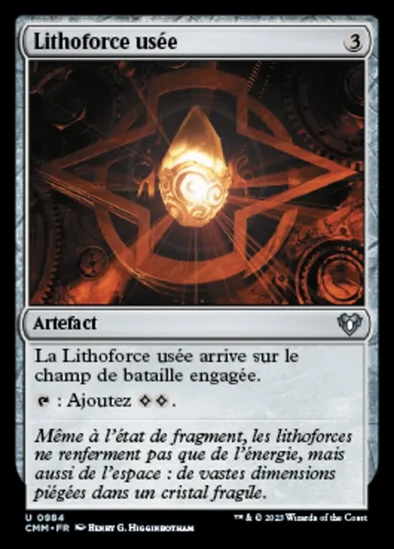 Lithoforce usée, carte Magic CMM 984 — extension Commander Masters