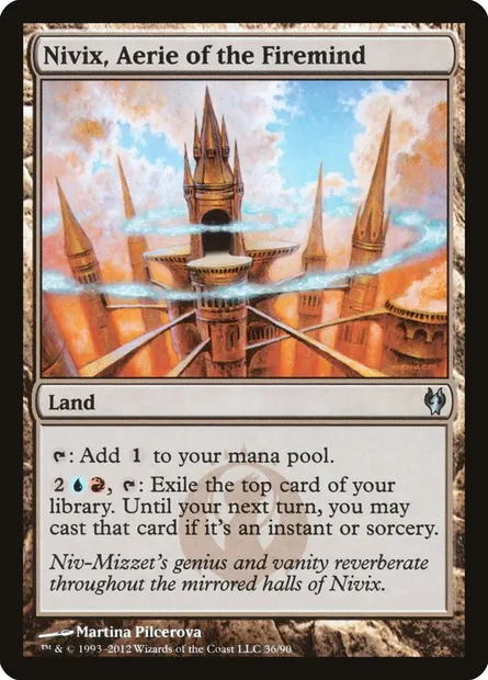 Nivix, Aerie of the Firemind, Magic card DDJ 36 — Duel Decks: Izzet vs. Golgari set