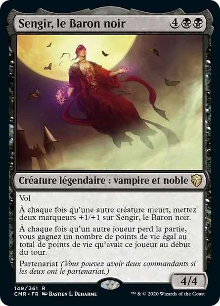 Sengir, le Baron noir, carte Magic CMR 149 — extension Commander Legends