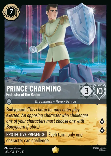 Prince Charming - Protector of the Realm, Disney Lorcana card CH10-189 — Whispers in the Well set