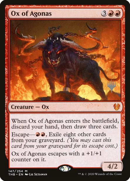 Buffle de l'Agonas, carte Magic PTHB 147p — extension Theros Beyond Death Promos