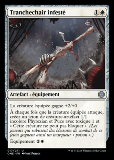 Tranchechair infesté, carte Magic ONE 17 — extension Tous Phyrexians