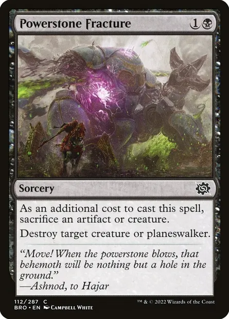 Powerstone Fracture, Magic card BRO 112 — The Brothers' War set