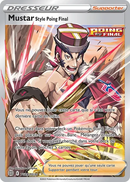 Mustar Style Poing Final, carte Pokémon BRS TG28 — extension Stars Étincelantes