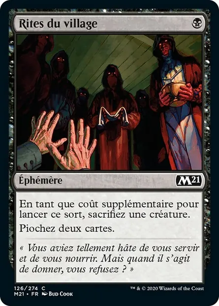 Rites du village, carte Magic M21 126 — extension Core Set 2021
