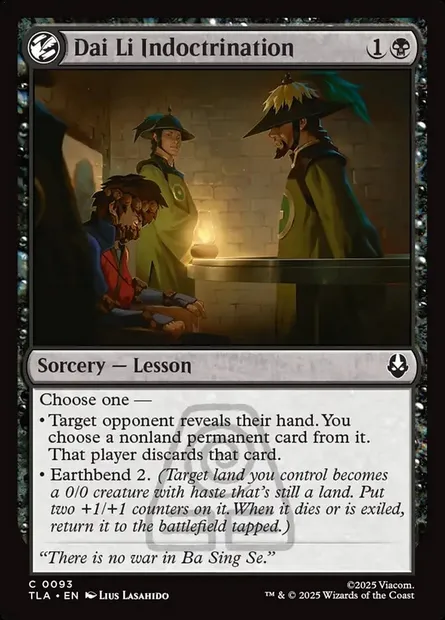 Dai Li Indoctrination, Magic card TLA 93 — Avatar: The Last Airbender set