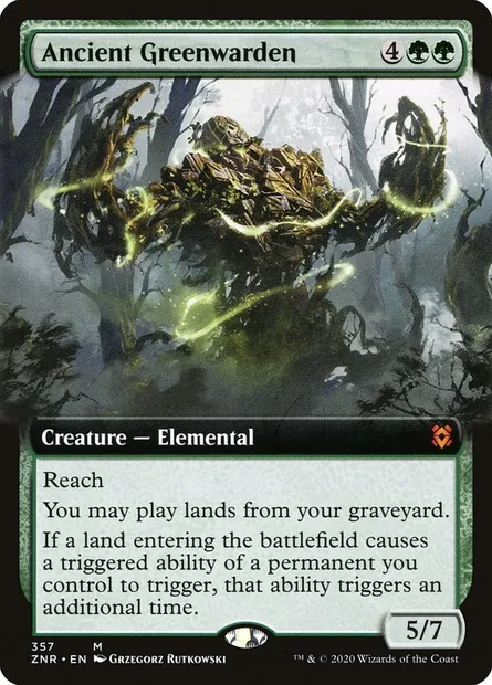 Ancient Greenwarden, Magic card ZNR 357 — Zendikar Rising set