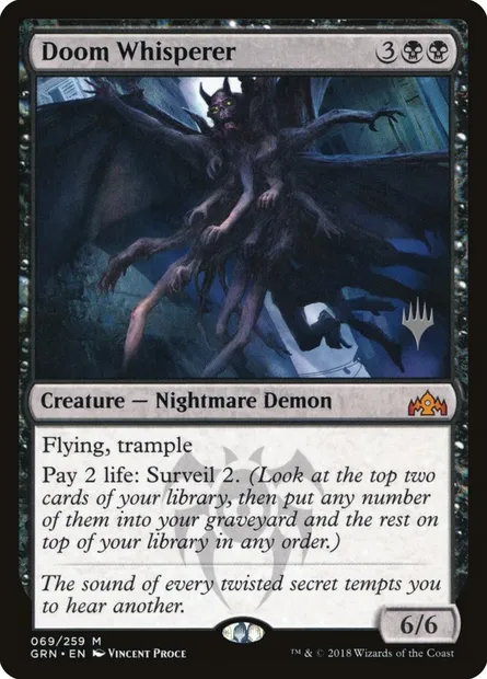 Doom Whisperer, Magic card PGRN 69p — Guilds of Ravnica Promos set