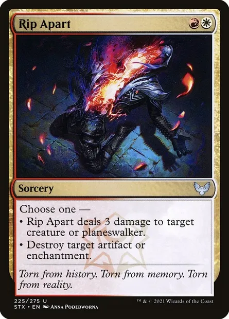 Rip Apart, Magic card STX 225 — Strixhaven: School of Mages set