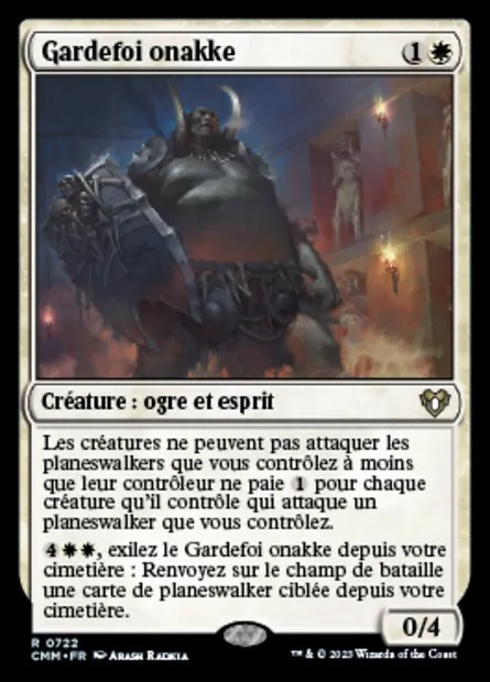 Gardefoi onakke, carte Magic CMM 722 — extension Commander Masters