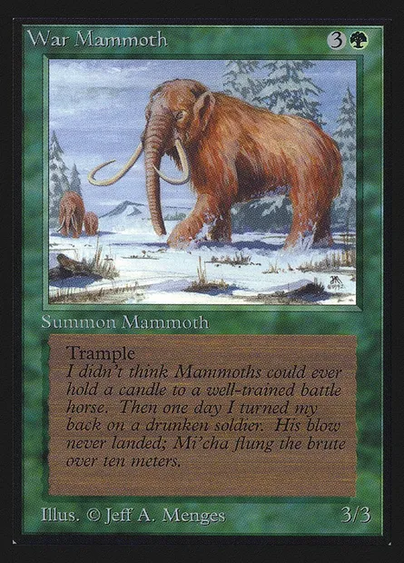 War Mammoth, Magic card CED 228 — Collectors' Edition set