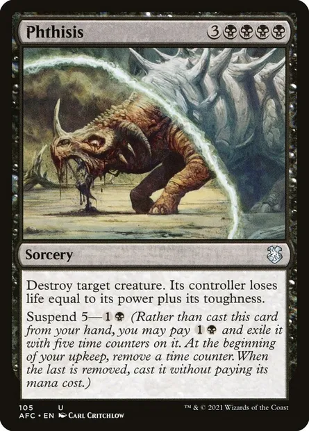 Phthisis, Magic card AFC 105 — Forgotten Realms Commander set