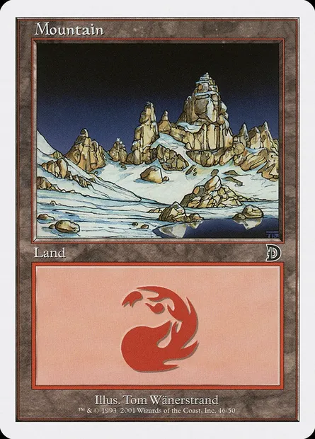 Mountain, Magic card DKM 46 — Deckmasters set