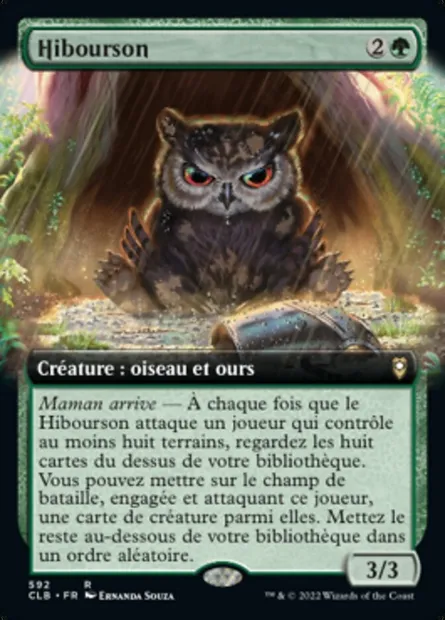 Owlbear Cub, carte Magic CLB 592 — extension Commander Légendes : la bataille de la Porte de Baldur