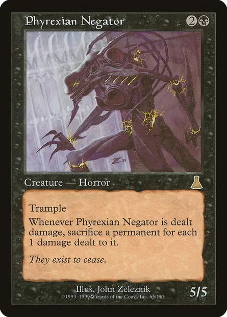 Négateur Phyrexian, carte Magic UDS 65 — extension Destinée d'Urza