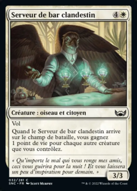 Serveur de bar clandestin, carte Magic SNC 32 — extension Les rues de la Nouvelle-Capenna