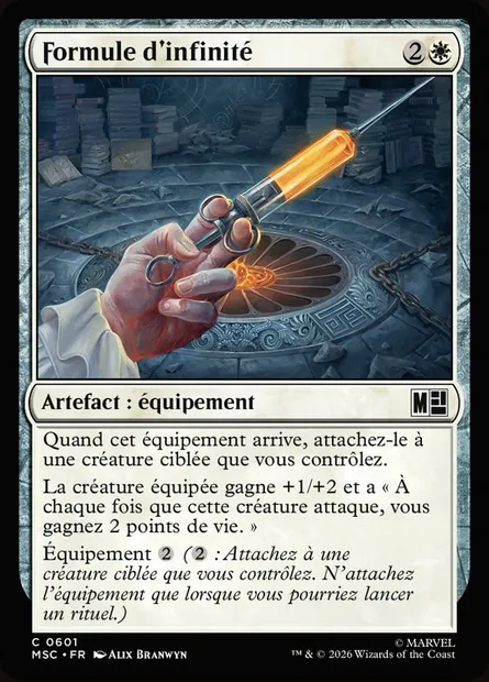 Formule d'infinité, carte Magic MSC 601 — extension Marvel Super Heroes Commander