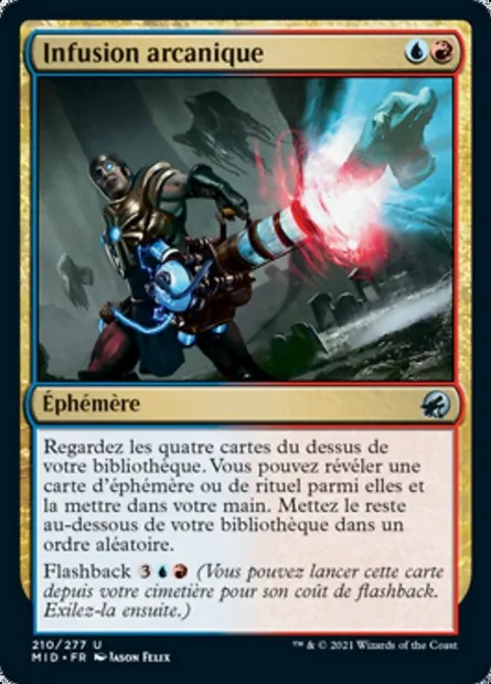 Infusion arcanique, carte Magic MID 210 — extension Innistrad : chasse de minuit
