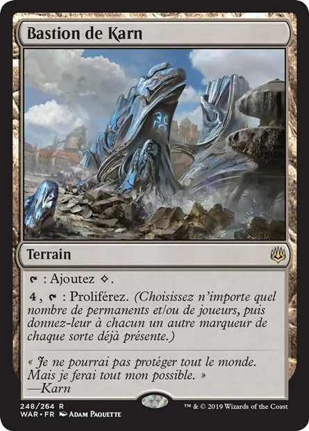 Bastion de Karn, carte Magic WAR 248 — extension La guerre des Planeswalkers