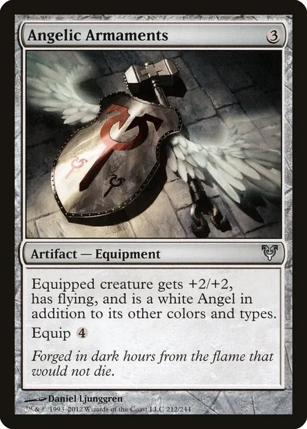 Angelic Armaments, Magic card AVR 212 — Avacyn Restored set