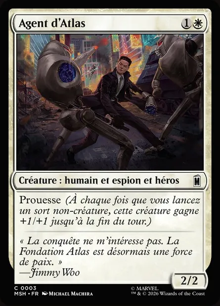 Agent d'Atlas, carte Magic MSH 3 — extension Marvel Super Heroes