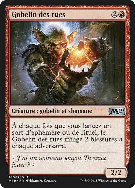 Gobelin des rues, carte Magic M19 145 — extension Core Set 2019